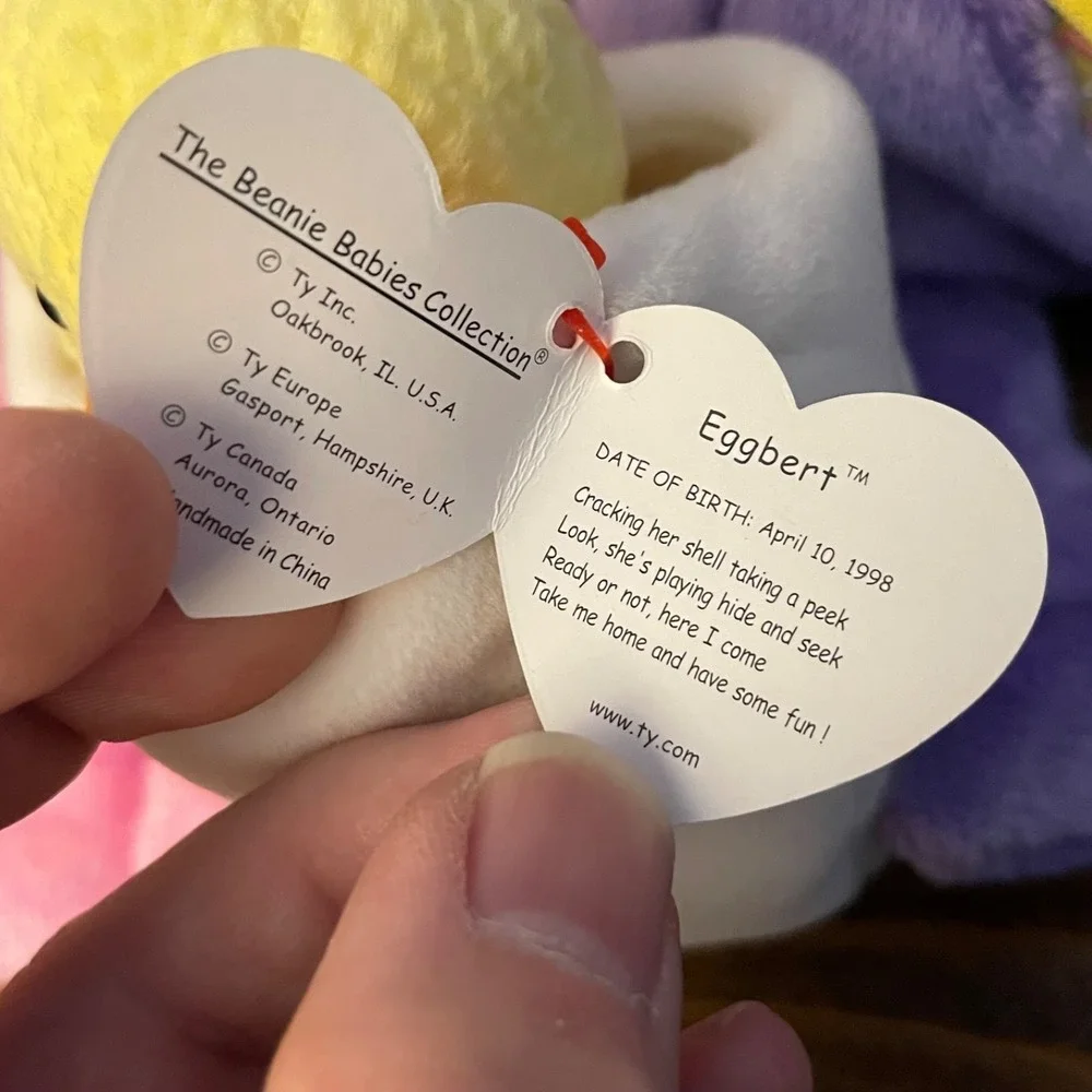 Ty Beanie Babies Easter Eggs Bear Lot of 3 - Eggs 2000 Eggs II 2001 Eggbert Mint